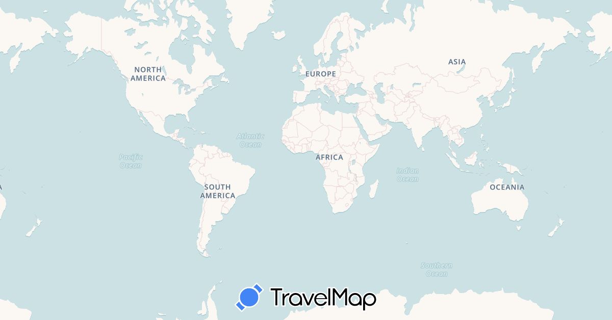 TravelMap itinerary: driving, boat in Antigua and Barbuda, Barbados, Spain, Netherlands, United States (Europe, North America)